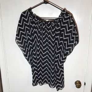 Sheer chevron top